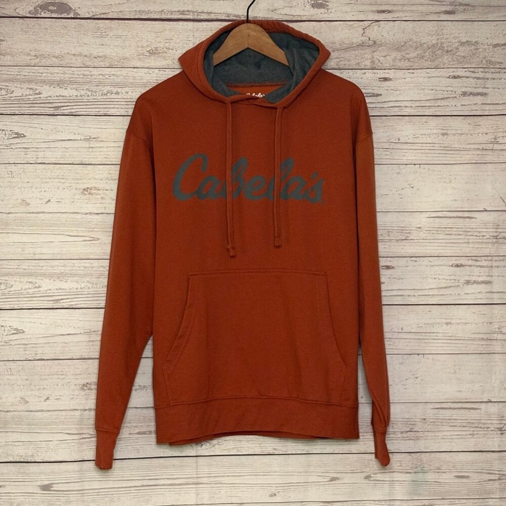 Cabela's Burnt Orange Logo Hoodie Medium‎